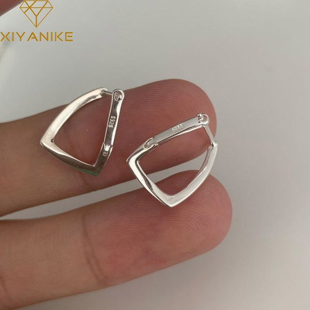 XIYANIKE Ohrringe, quadratisch, Silber, Damen - Bild 1