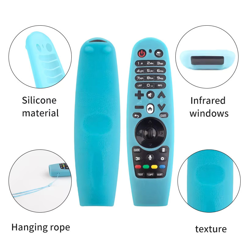 Silikonhülle in Schwarz für LG Magic Remote Fernbedienungen der Modelle AN-MR600 MR650 MR18BA MR19BA und MR20GA zum Schutz deines Smart OLED TVs - Bild 3