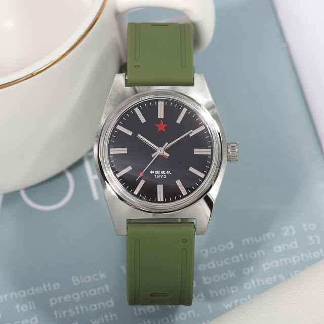 HEIMDALLR Armbanduhr, Handaufzug, 36 mm, Silikon, Schwarz, Herren - Bild 1