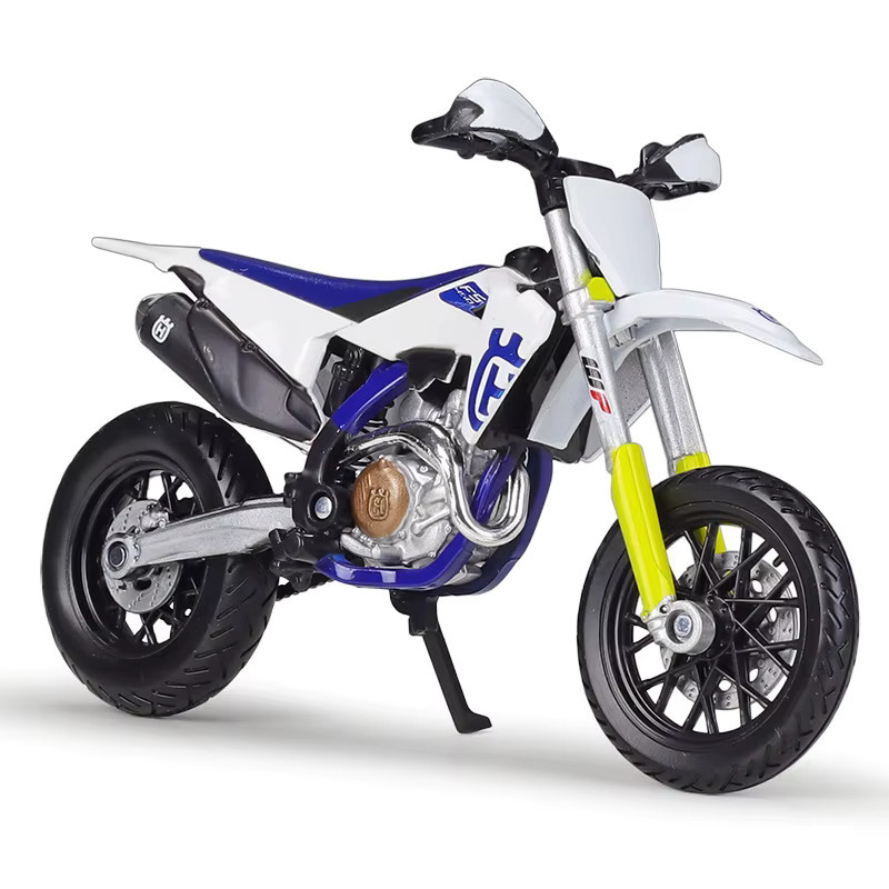Bburago Husqvarna FS450 Motorradmodell, 1:18, Metall, mit Stoßdämpfer - Bild 3