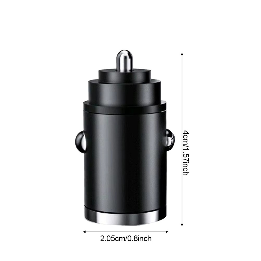 Mini Dual USB Auto-Handy-Ladegerät 200W Schnellladegerät in Schwarz mit 2 USB-A Steckdosen für dein Fahrzeug - Bild 5