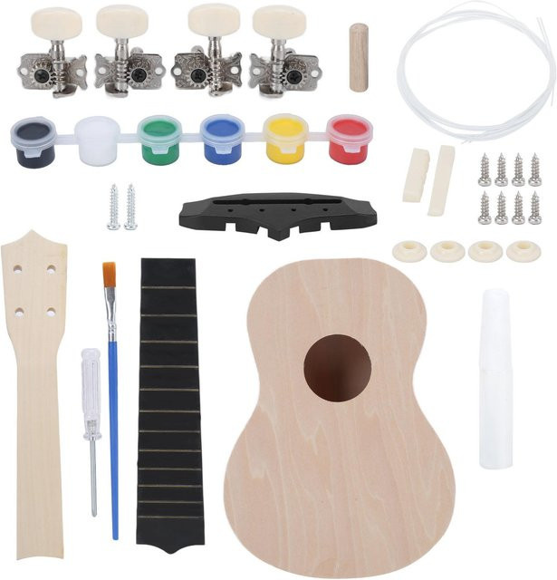 CosyHome Ukulele Bausatz Lindenholz Bunt / Mehrfarbig - Bild 1