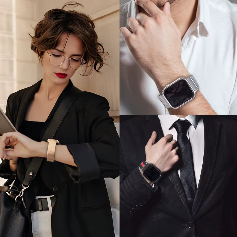 BUSKOZ Armband und Hülle für Huawei Fit3/Fit4/Fit4 Pro, Edelstahl, Bicolor, Unisex - Bild 3