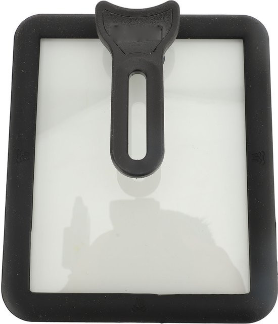 Qiilu Japanischer Omelett-Pfannendeckel aus Glas mit Silikonrand, rechteckig, transparent, B/T: 18,0 x 15,0 cm - Bild 1