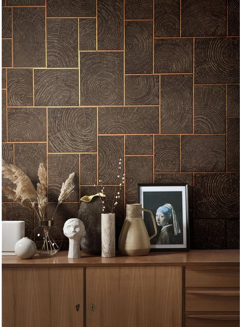 Marburg Vliestapete Natural Opulence in Fliesenoptik, Farbe Braun, FSC-zertifiziert - Bild 1