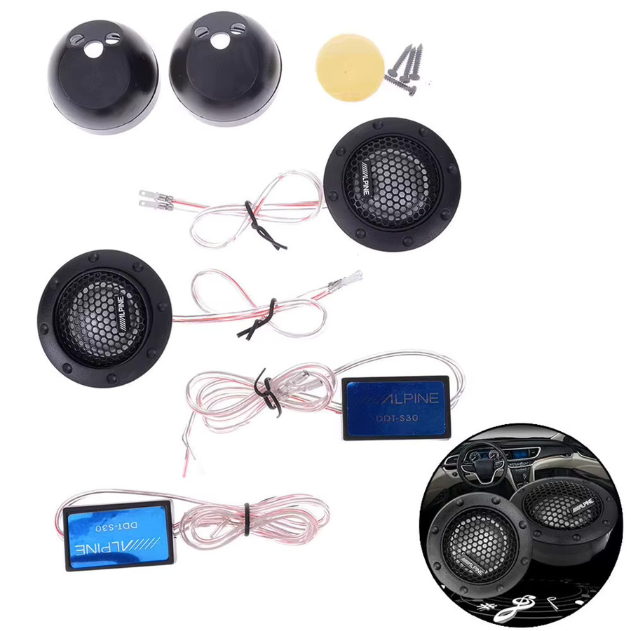 ZUIMI DDT-S30 Auto-Hochtöner mit Seidenmembran in Schwarz, 180W Hochleistungs-Audiolautsprecher für deine Fahrzeugmodifikation - Bild 3