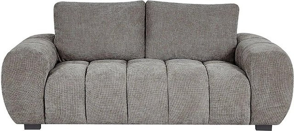 Berenia Sofa in Grau ohne Schlafmöglichkeit mit Stoffbezug, Breite: 196 cm