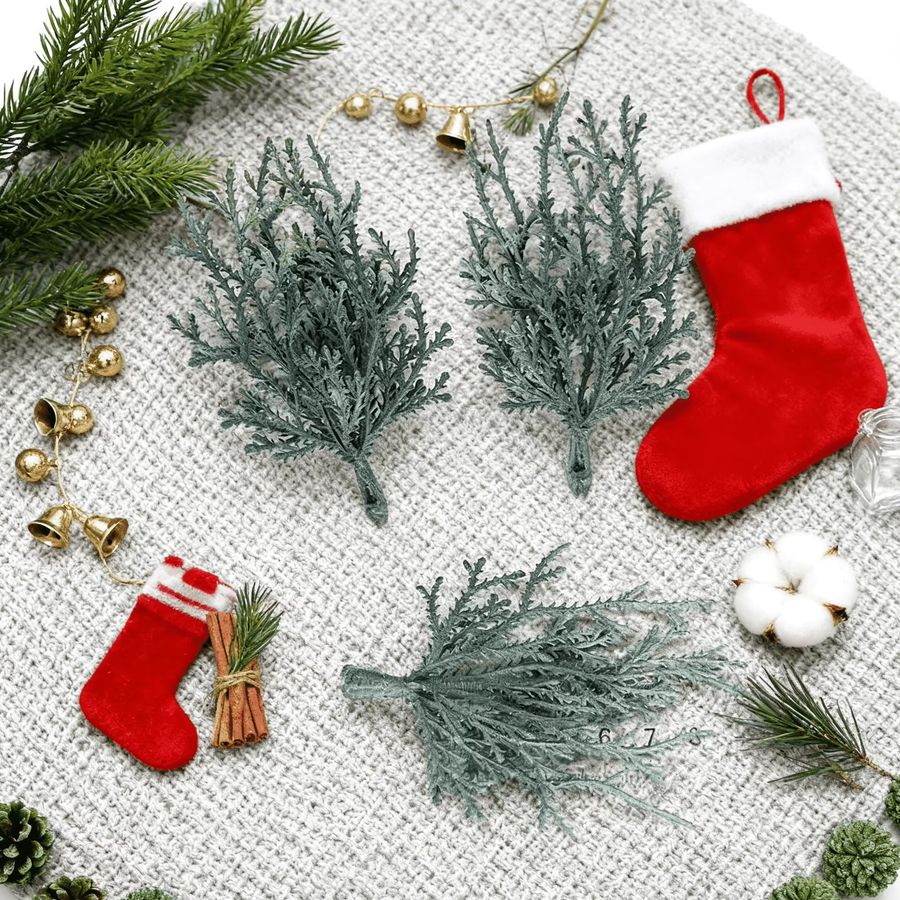 Smr Mini Weihnachtsbaum als künstliche Pflanze in Grün für deine Heimdekoration und Bastelarbeiten - Bild 2