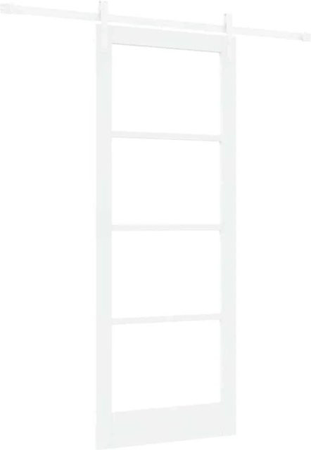 vidaXL Schiebetür ORKDAL in Weiß aus Kiefernholz und Glas, Breite: 83 cm, Höhe: 211 cm - Bild 1
