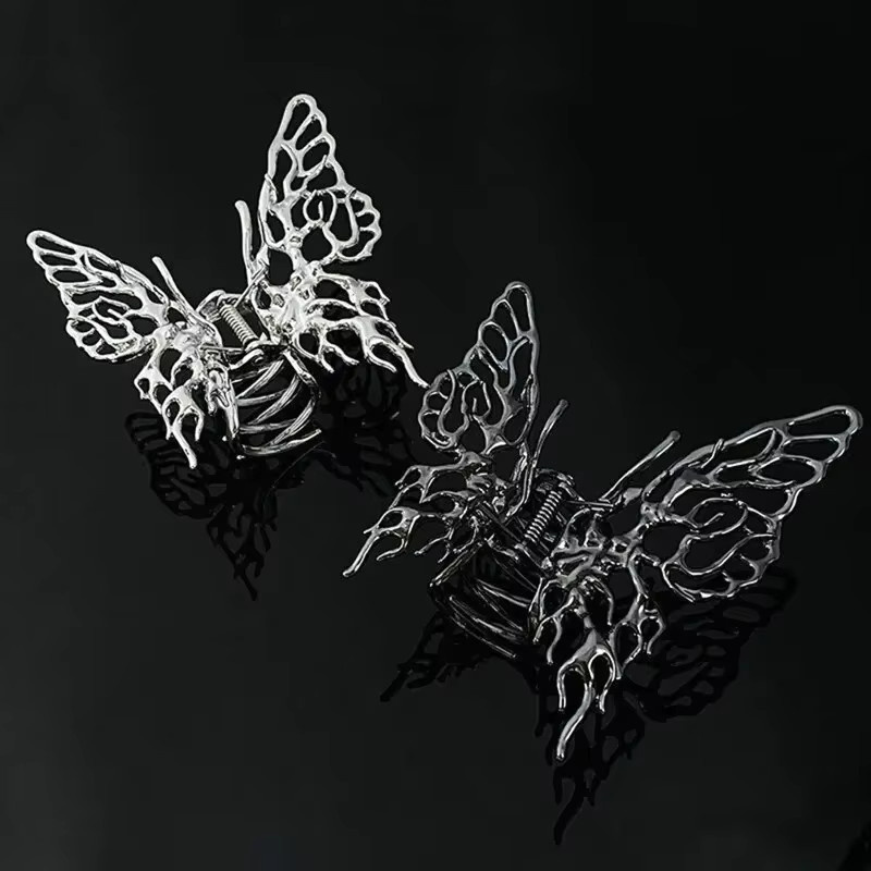 Haarnadel Schmetterling, Kreuz, Rose, Blume, Silber, Damen, Mädchen - Bild 2