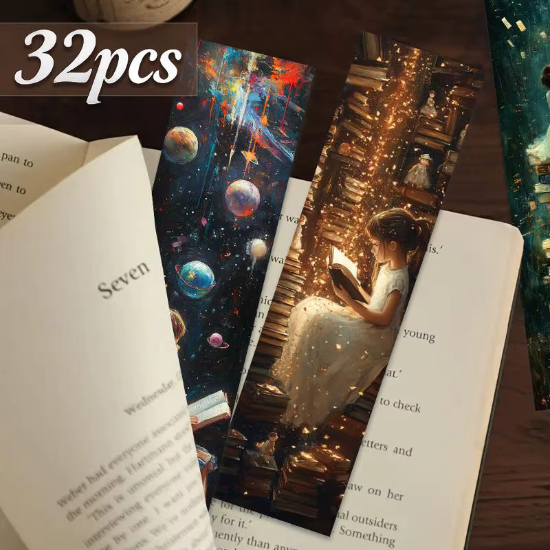 32 Stück Lesezeichen im Vintage-Kunstdesign für Mädchen und Buchliebhaber, Mehrfarbig - Bild 5