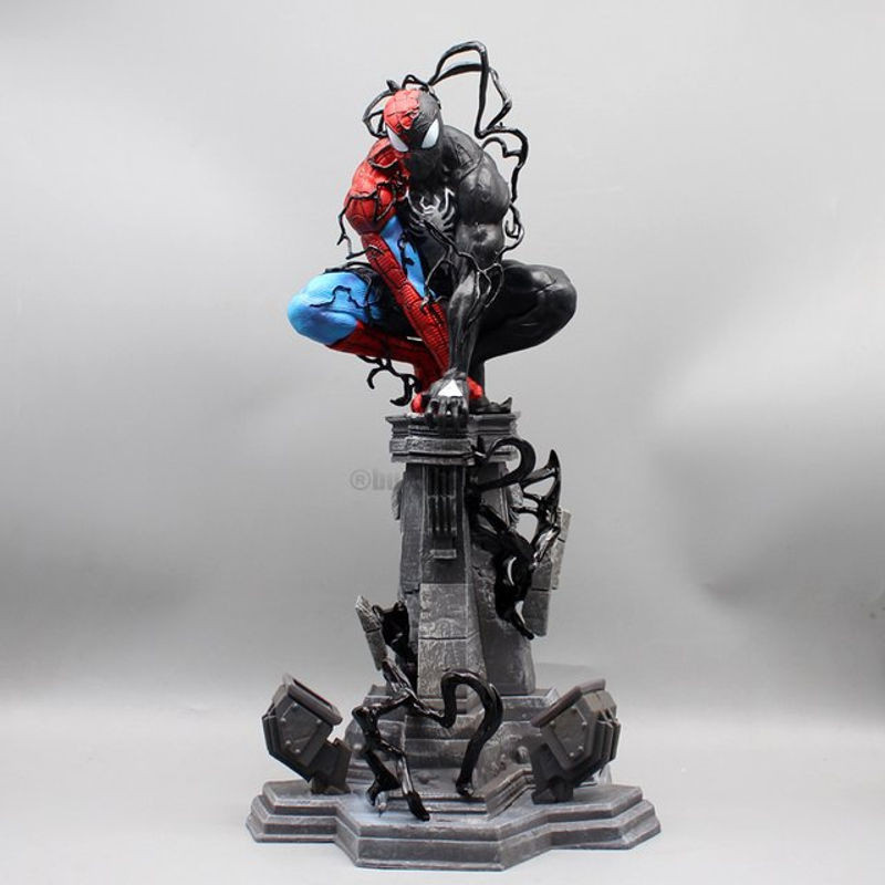 Bandai Spider-Man Venom Symbiote Figur aus Kunststoff, mehrfarbige Desktop-Dekoration Statue und Modell für Sammler - Bild 1