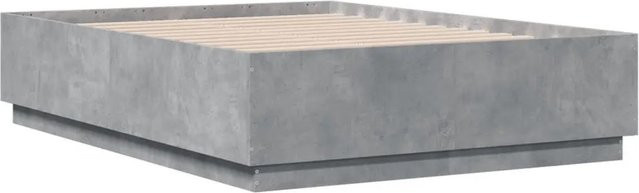 vidaXL Bettgestell aus Holzwerkstoff in Betongrau, B/T: 138 x 190 cm - Bild 1
