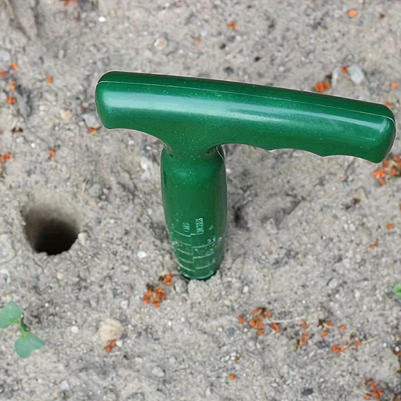 Hand-Bodenbohrer in Grün für das Pflanzen von Setzlingen und Zwiebeln im Innen- und Außenbereich - Bild 4