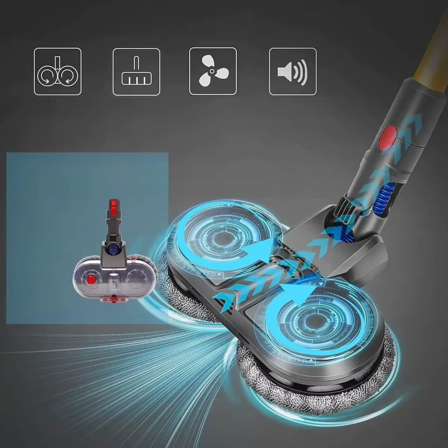 Dyson Vakuum-Wischmopp-Zubehör Set in Grau mit Wassertank und 6 Stoffpads für V7 V8 V10 V11 - Bild 5
