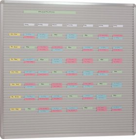 Eichner Whiteboard ohne Raster in Grau aus Kunststoff, B: 100 cm, H: 94 cm - Bild 1