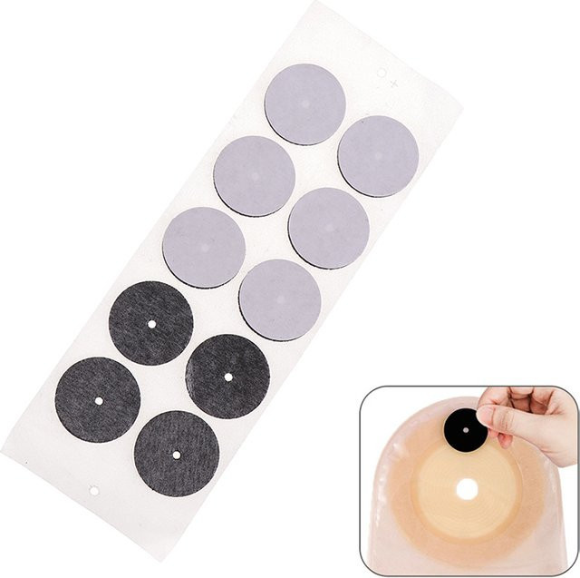 Aktivkohle Stoma Beutel Filterfolie, 10 Stück, Unisex - Bild 1