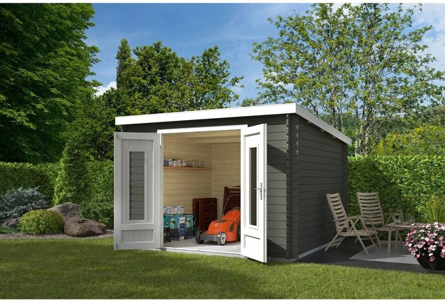 Lasita Maja Gartenhaus Sacramento in Grüngrau, B/H/T: 312 x 211 x 319 cm - Bild 1