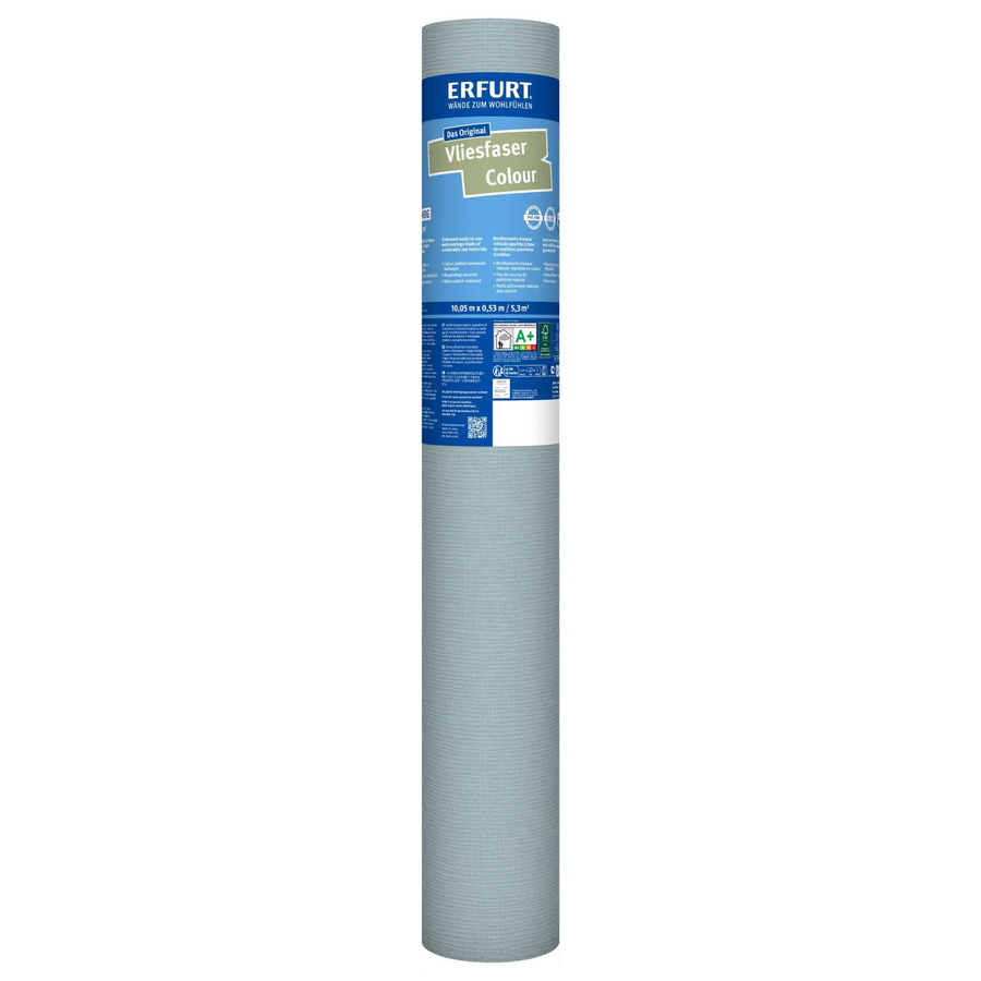 Erfurt Vliesfaser Colour 302-7 Vliestapete Hellblau B: 53 cm, L: 10,05 m - Bild 2