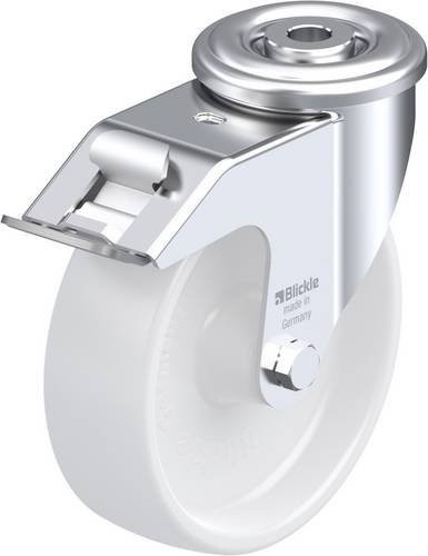 Blickle Lenkrolle LER-PPN 125G-FI mit Feststeller, Farbe Weiß, Rad-Durchmesser: 125 mm, Tragfähigkeit: 150 kg - Bild 1