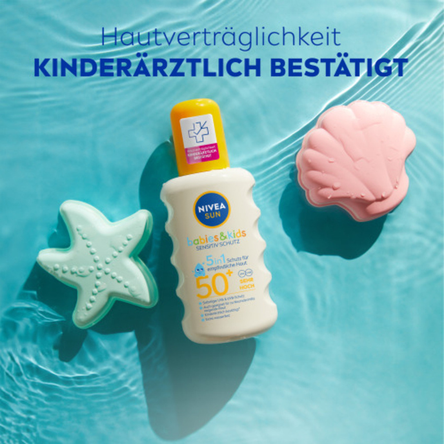 NIVEA SUN Sonnenschutz Spray Babies & Kids Sensitiv, LSF 50+, 200 ml - Bild 2