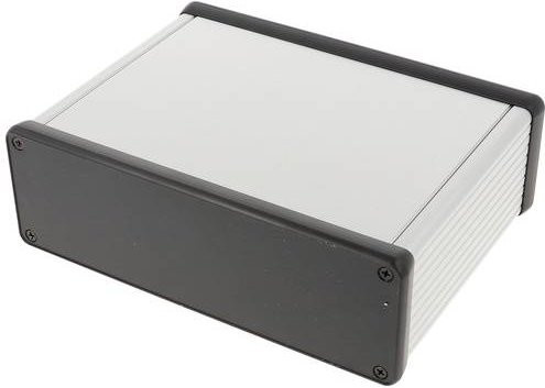 Hammond Electronics 1455T1202 Universal-Gehäuse aus extrudiertem Aluminium in Silber und Transparent, B/T/H: 12,0 x 16,5 x 5,2 cm - Bild 1