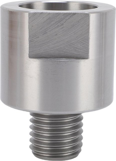 Spindeladapter für Holzdrehmaschine aus Stahl in Silber, 1 Zoll 8 Gänge Außengewinde auf 1 1/4 Zoll 8 Gänge Innengewinde, Futterkonverter - Bild 1