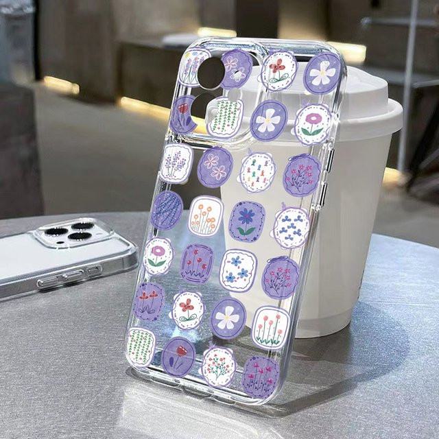 Transparente Handyhülle mit Blumen-Design für Samsung Galaxy Modelle (A14, A15, A17, A33, A34, A35, A36, A37, A54, A55, A56, A57, S23, S24, S25, S26 Ultra, FE und Plus) - Bild 1