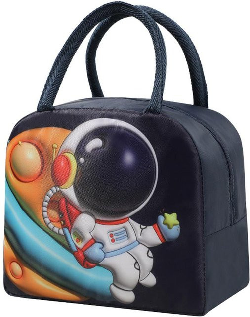Yiran Furniture Lunchtasche mit Cartoon-Tiermuster in Blau, isolierte Bento-Tasche mit großer Kapazität - Bild 1