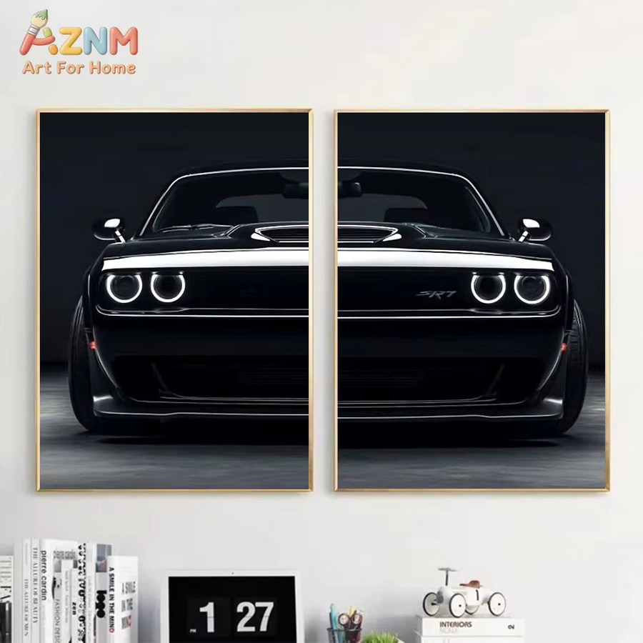 Rastar Dodge Challenger SRT Hellcat Redeye Poster Selbstklebender Wasserfester Papieraufkleber in Schwarz - Bild 5