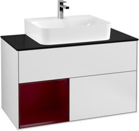 V&B Waschtischunterschrank Finion 100 Wandbeleuchtung in Weiß lackiert B/T/H: 100 x 50,1 x 50,1 cm - Bild 1