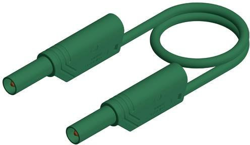 Hirschmann Test & Measurement MLS SIL WS 100/1 Sicherheits-Messleitung aus Silikon mit 4mm Lamellenstecker in Grün, Länge: 1,00 m - Bild 1