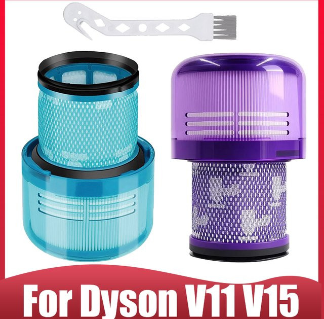Dyson HEPA-Filter Ersatzteile für V11 und V15 Staubsauger, waschbar und wiederverwendbar, Farbe: Blau - Bild 1