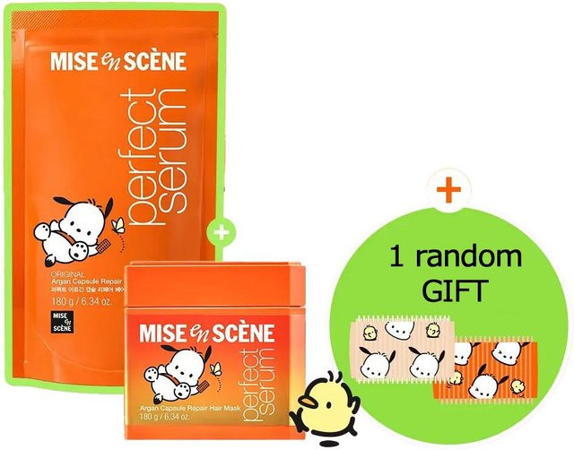 Mise en Scène Perfect Haarmaske, 180g + 180g Nachfüllpackung, Haarwickler Set - Bild 1