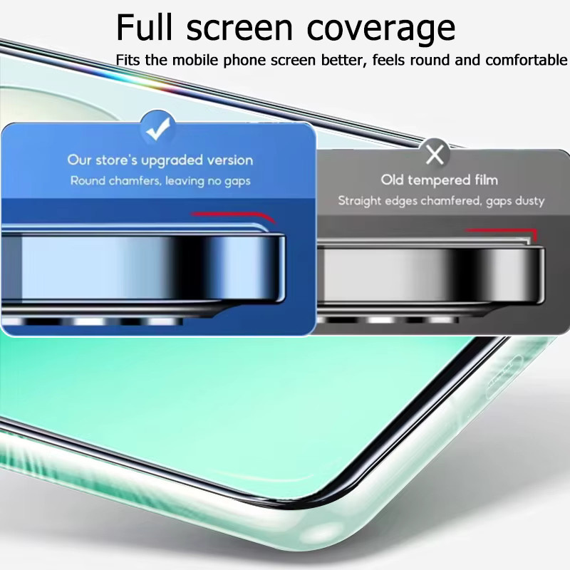 Gehärtetes Glas Display Schutz für Honor Play 10 Play 10C Play 9A Play 9T X8 X7a X6 X5 X40 X40i 70 Lite in Schwarz und Transparent - Bild 2