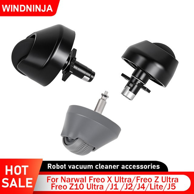 WINDNINJA Führungsrad für Narwal J1 J2 Freo Z Ultra J4 Lite J5 Freo X Ultra und Freo Z10 Ultra Roboterstaubsauger in Schwarz - Bild 1
