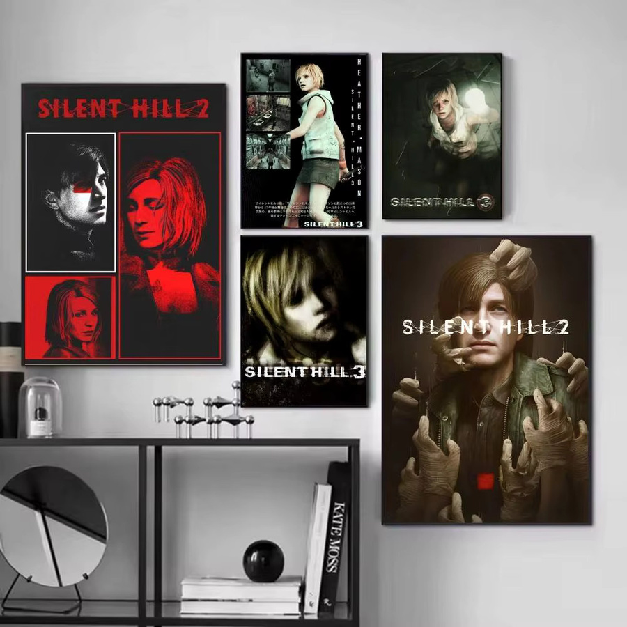 Klassisches S-Silent H-Hill 3 Game-Poster von Bilibili, selbstklebender Papierdruck in Mehrfarben, abstraktes Wandbild für dein Zuhause, B/H: 15,0 x 10,0 cm - Bild 2