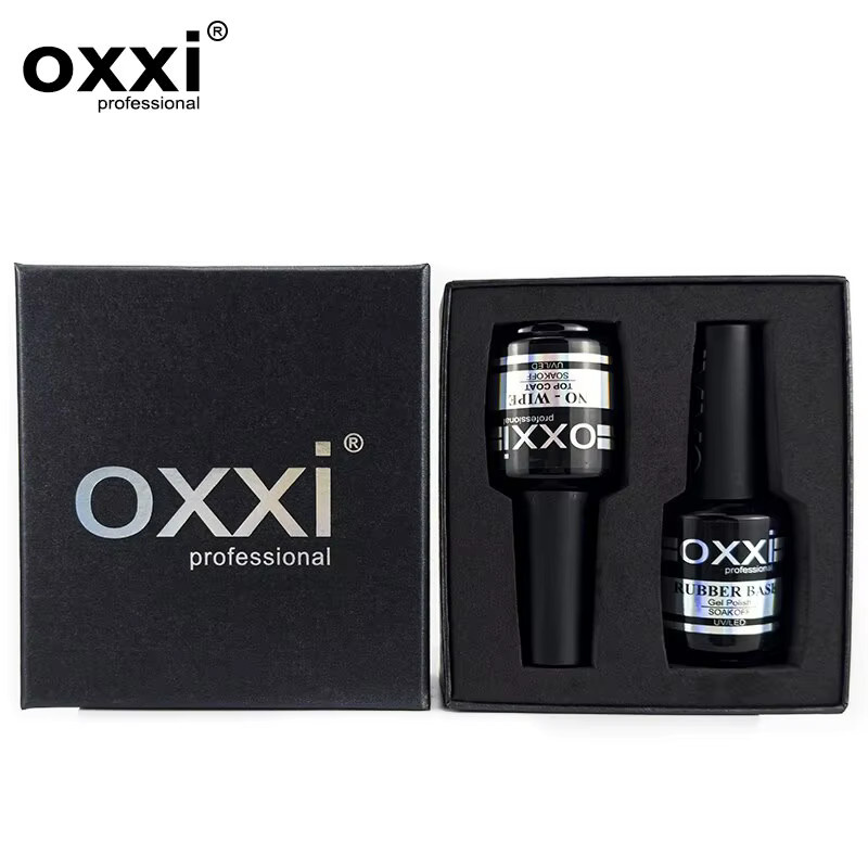 Oxxi Professional Gummi Basis Lack UV-Gel, 2er Set, 15 ml, glänzend - Bild 2
