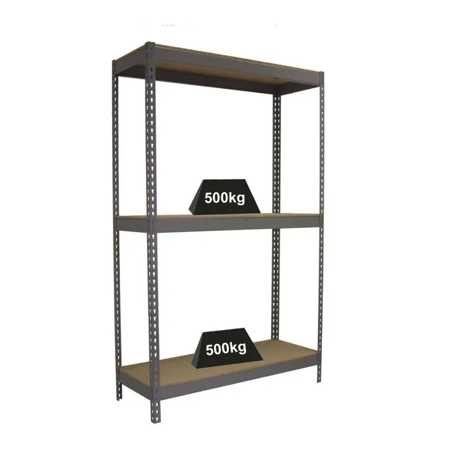 PROREGAL Schwerlastregal Wood Beast Grey H x B x T: 200 x 210 x 60 cm, 3 Ebenen, Fachlast 500 kg - Bild 2