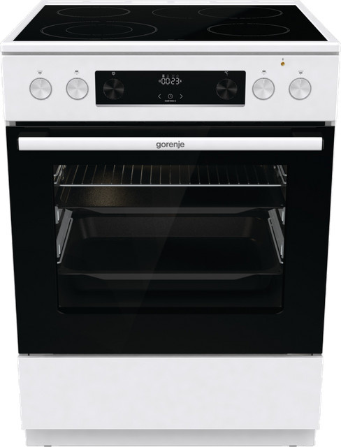 Gorenje Elektroherd mit Glaskeramikkochfeld und Heißluft mit Dampf in Weiß GECS6C70WPA - Bild 1