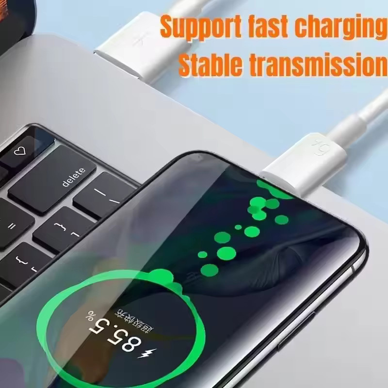 DIXSG 120W Ultra Schnelles Ladegerät mit QC 5.0 und USB-C Kabel, Weiß - Bild 2