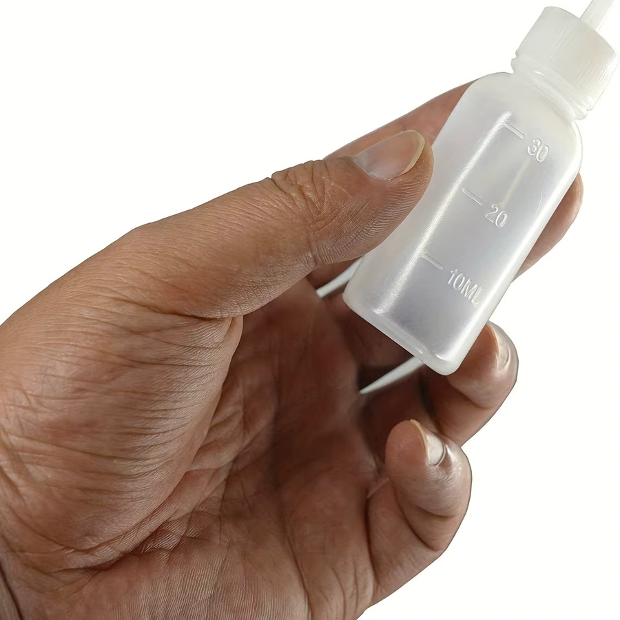 Nadelapplikator-Flaschenset mit 30ml Quetschflasche und Nadeln in den Größen 14Ga, 16Ga und 18Ga für DIY-Klebstoffabgabe und Bastelarbeiten, transparent - Bild 3