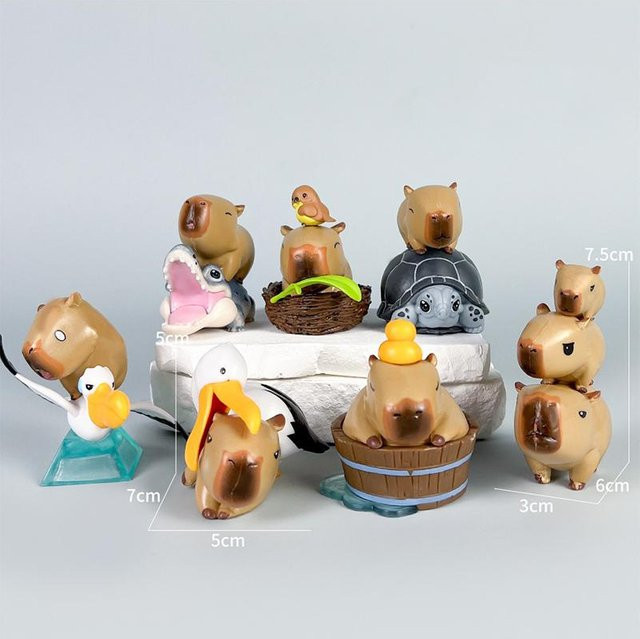 Yiran toy 1 Capybara Figur Anime Tiere Puppe aus PVC - Bild 1