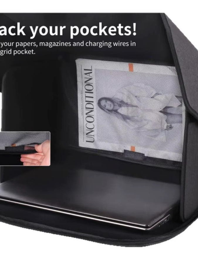 Faltbarer Laptop-Sonnenschutz und Sichtschutzschild in Schwarz für Laptops von 30,5 bis 40,6 cm - Bild 7
