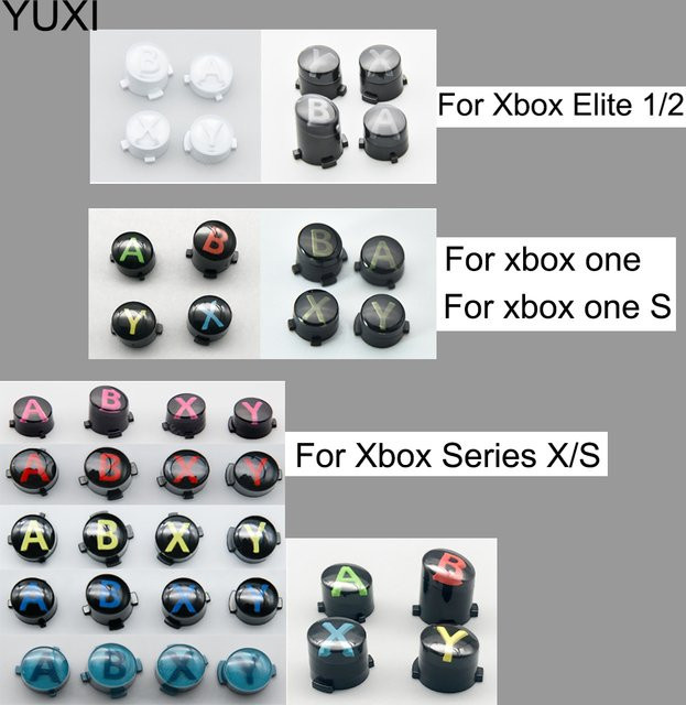 YUXI Bunte ABXY Funktionstasten als Ersatzset für Xbox One S, Elite Serie und Xbox Series X/S - Bild 1