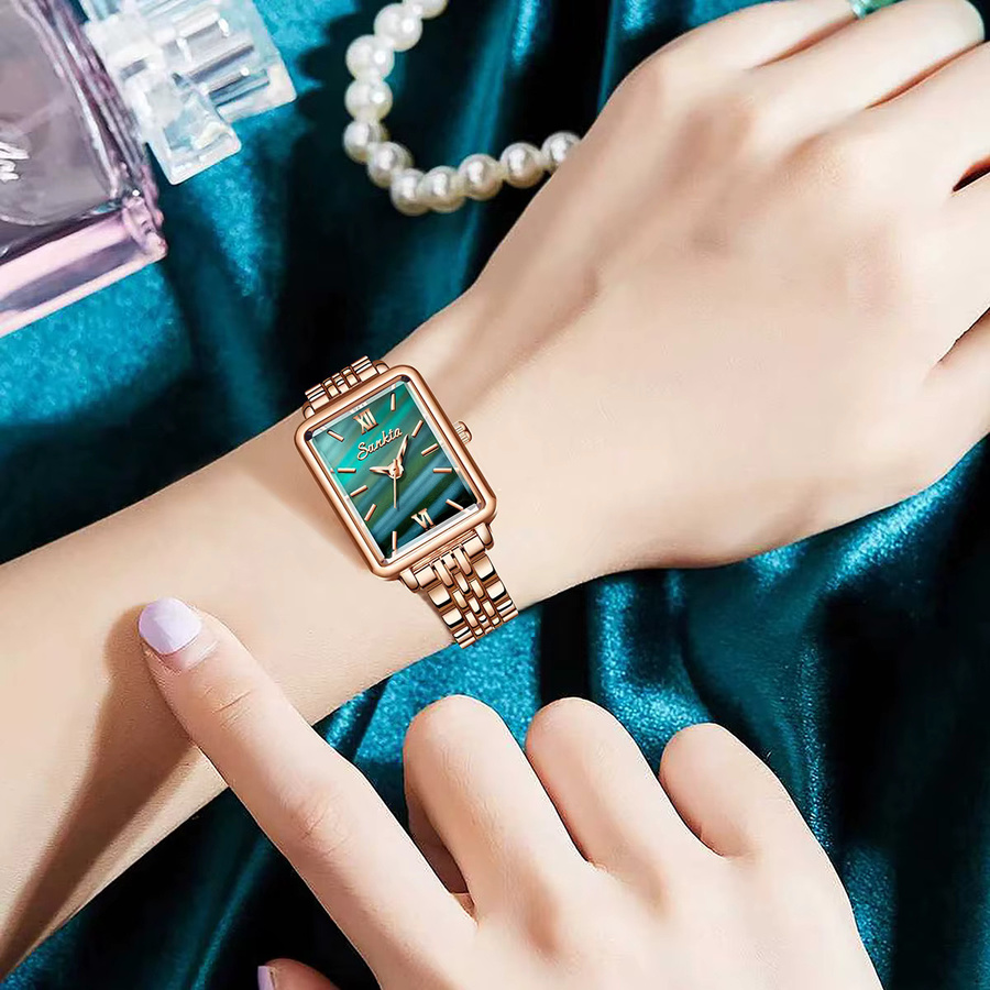 Sunkta Armbanduhr Quarz, Edelstahl, Roségold, Bicolor, Damen - Bild 5