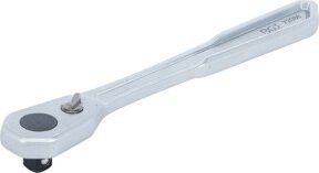 BGS Umschaltknarre 72086 extra flach feinverzahnt mit 10 mm 3/8 Zoll Abtrieb in Silber - Bild 1