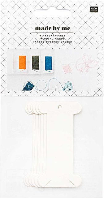 Rico Design Wickelkärtchen, 10 Stück, Weiß, B: 3,6 cm, H: 7 cm - Bild 1