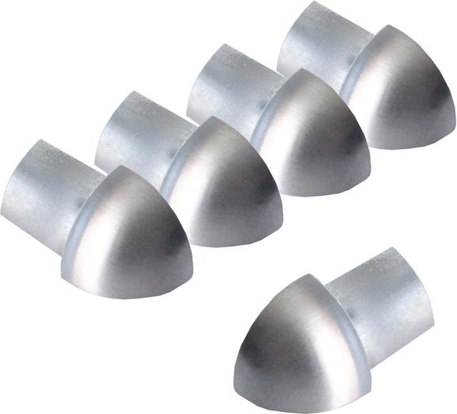 Dalsys Außeneck Fliesenschiene Viertelkreis aus Edelstahl gebürstet in Silber, Breite: 5 mm, Höhe: 8 mm - Bild 1