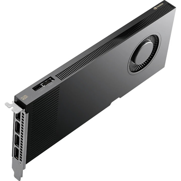 PNY NVIDIA RTX PRO 4000 Blackwell Grafikkarte, 24GB, Schwarz - Bild 1